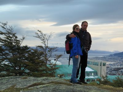 marina e Amyr Klink no Arakur Ushuaia