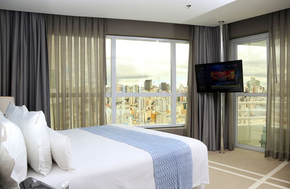 quarto com vista para a cidade