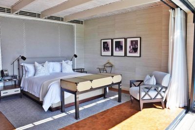 apartamento em tons claros do Delaire Graff Lodges and spa