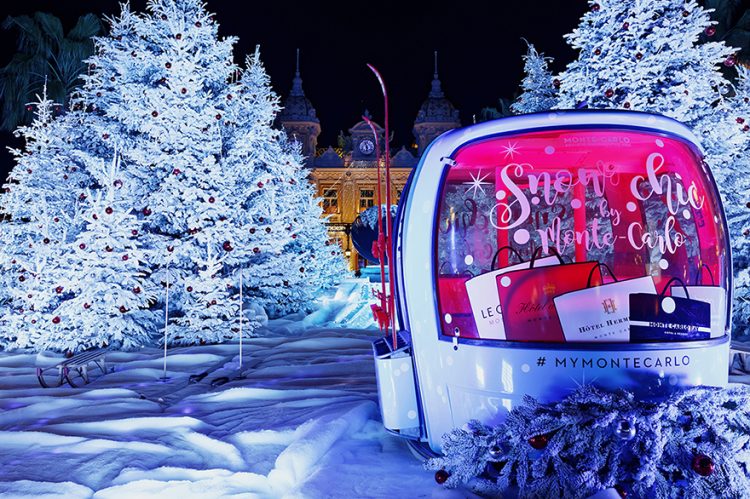 Place du Casino de Monte-Carlo decorada para o Natal