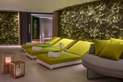 Sala de relaxamento do Spa By Clarins