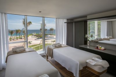 Sala de tratamento do Spa by Clarins