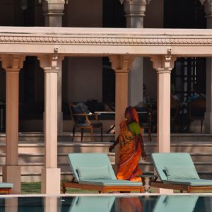 piscina do resort Amanbagh