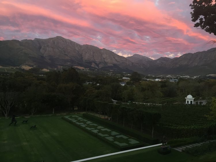 Pôr do sol no Leeu Esates