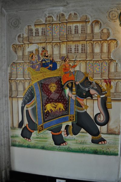 pintura de elefante com os marajás