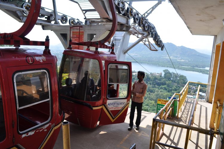 Teleférico em Udaipur