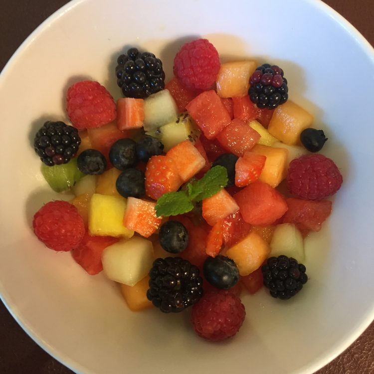 frutas no café da manhã